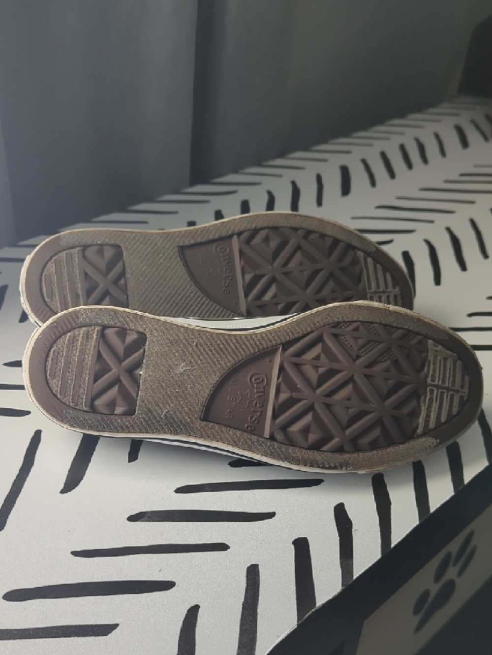 Converse  Brown/Taupe Canvas Sneakers with White Laces - Picture 6 of 6